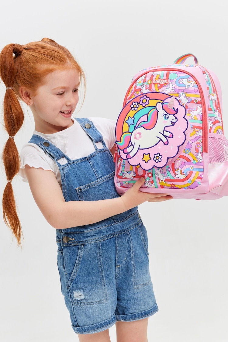 Smiggle Pink Blast Off Junior Character Backpack - Image 1 of 5