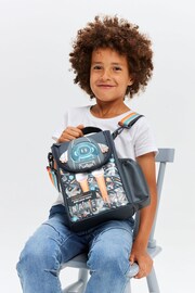Smiggle Grey Blast Off Junior Id Lunchbox With Strap - Image 2 of 5