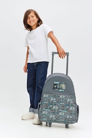 Smiggle Grey Epic Adventures Trolley Backpack With Light Up Wheels - Image 2 of 6