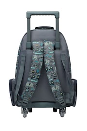 Smiggle Grey Epic Adventures Trolley Backpack With Light Up Wheels - Image 4 of 6