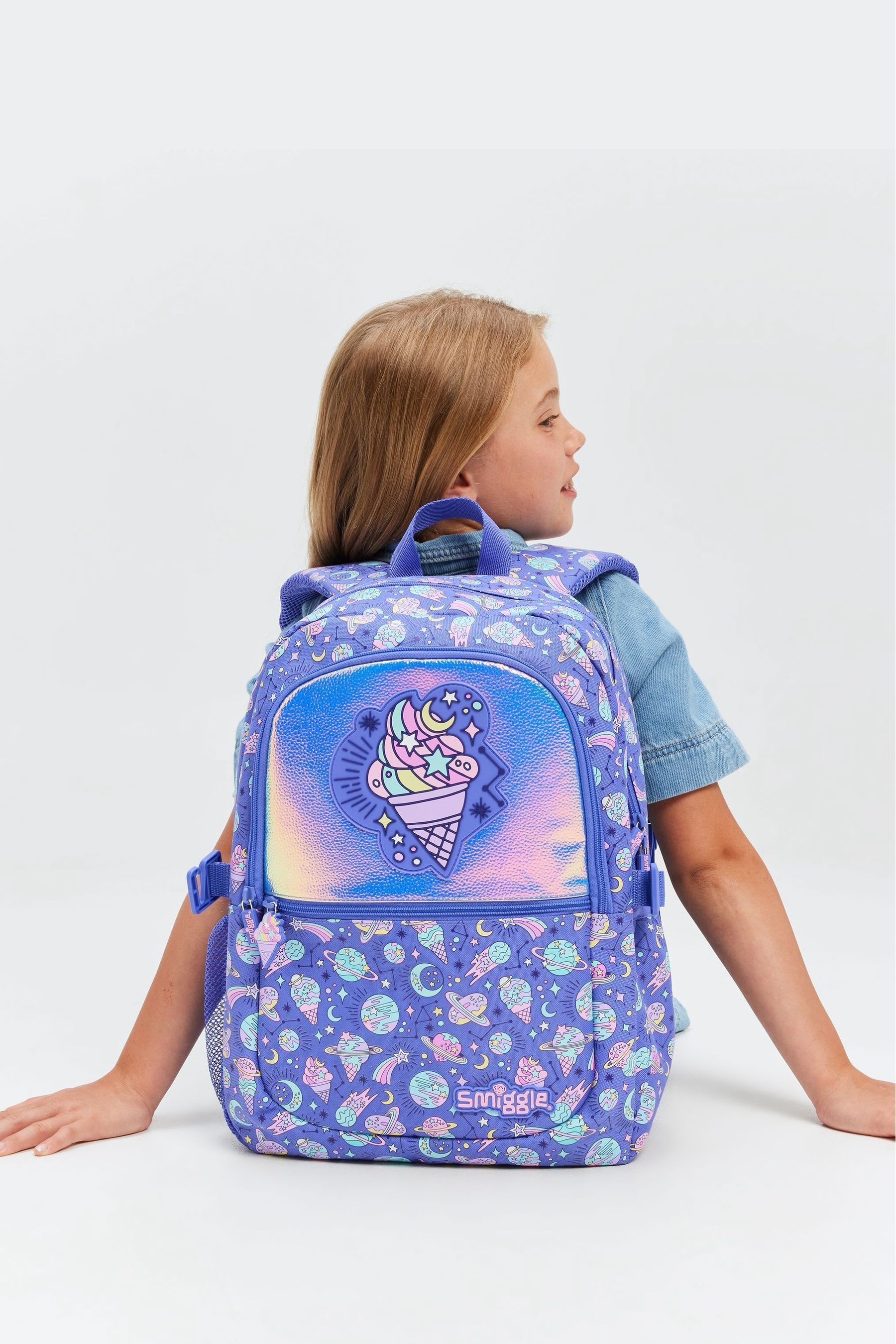 Smiggle purple backpack top
