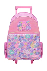 Smiggle Pink Epic Adventures Suitcase Trolley Backpack With Light Up Wheels - Image 1 of 6