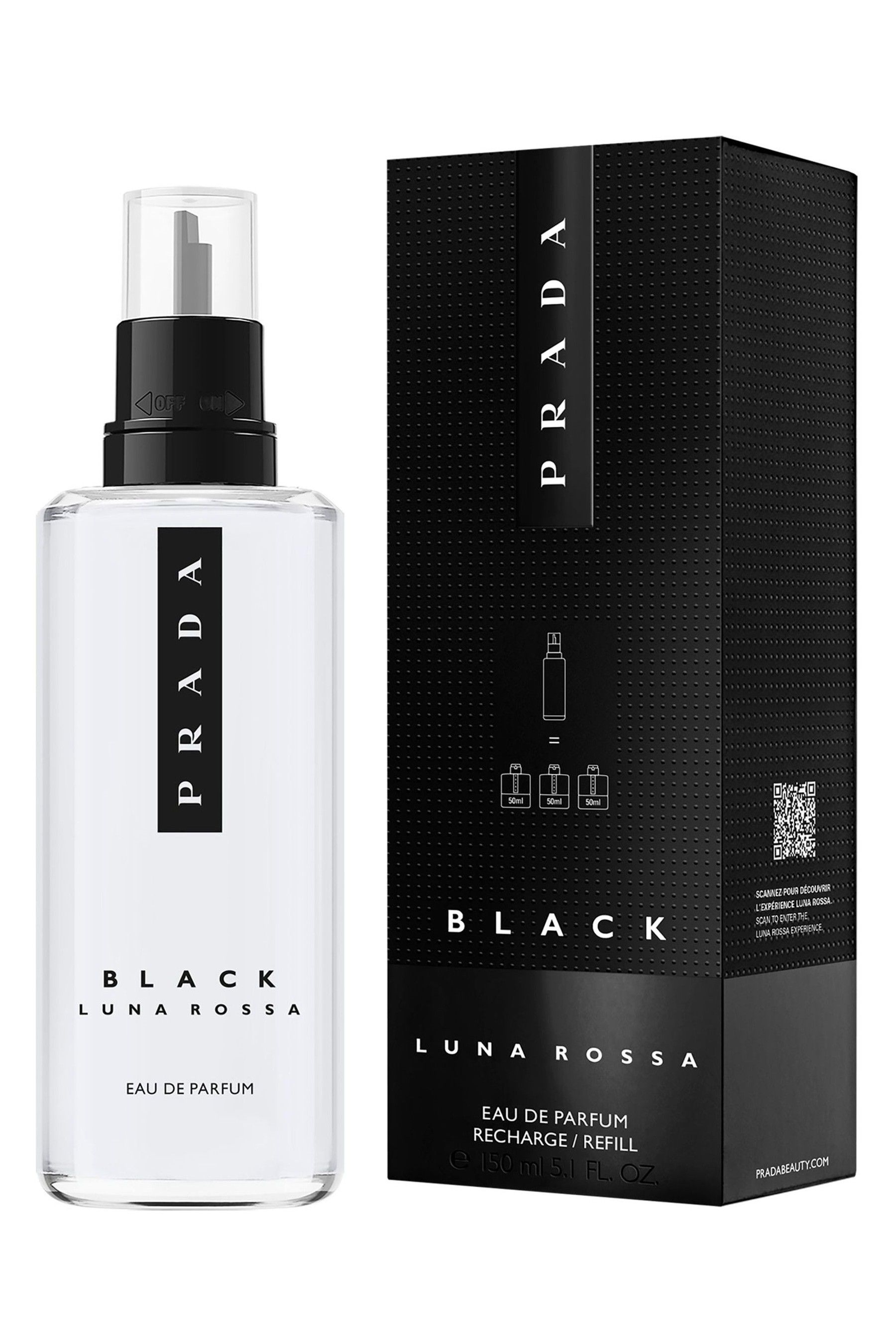 Buy Prada Luna Rossa Black Eau de Parfum 150ml Refill from the Next UK online shop