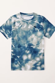 Abercrombie & Fitch Blue Tie Dye T-Shirt - Image 1 of 1