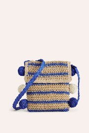 Boden Blue Cross-Body Straw Bag - Image 1 of 2