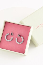 Ted Baker Silver Tone DOTETTA: Dotty Hoop Earrings - Image 1 of 2