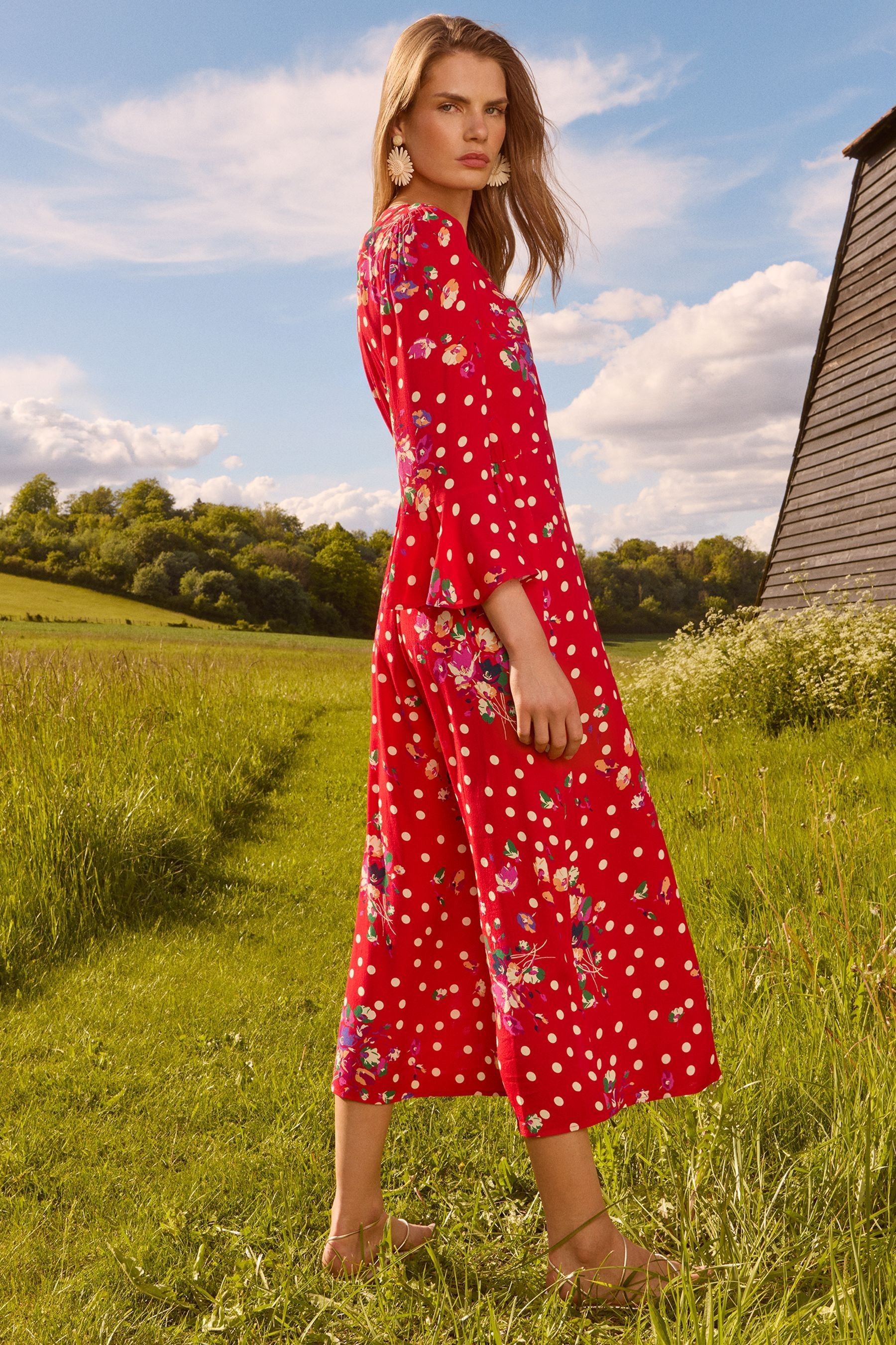 Red polka dot dress next deals