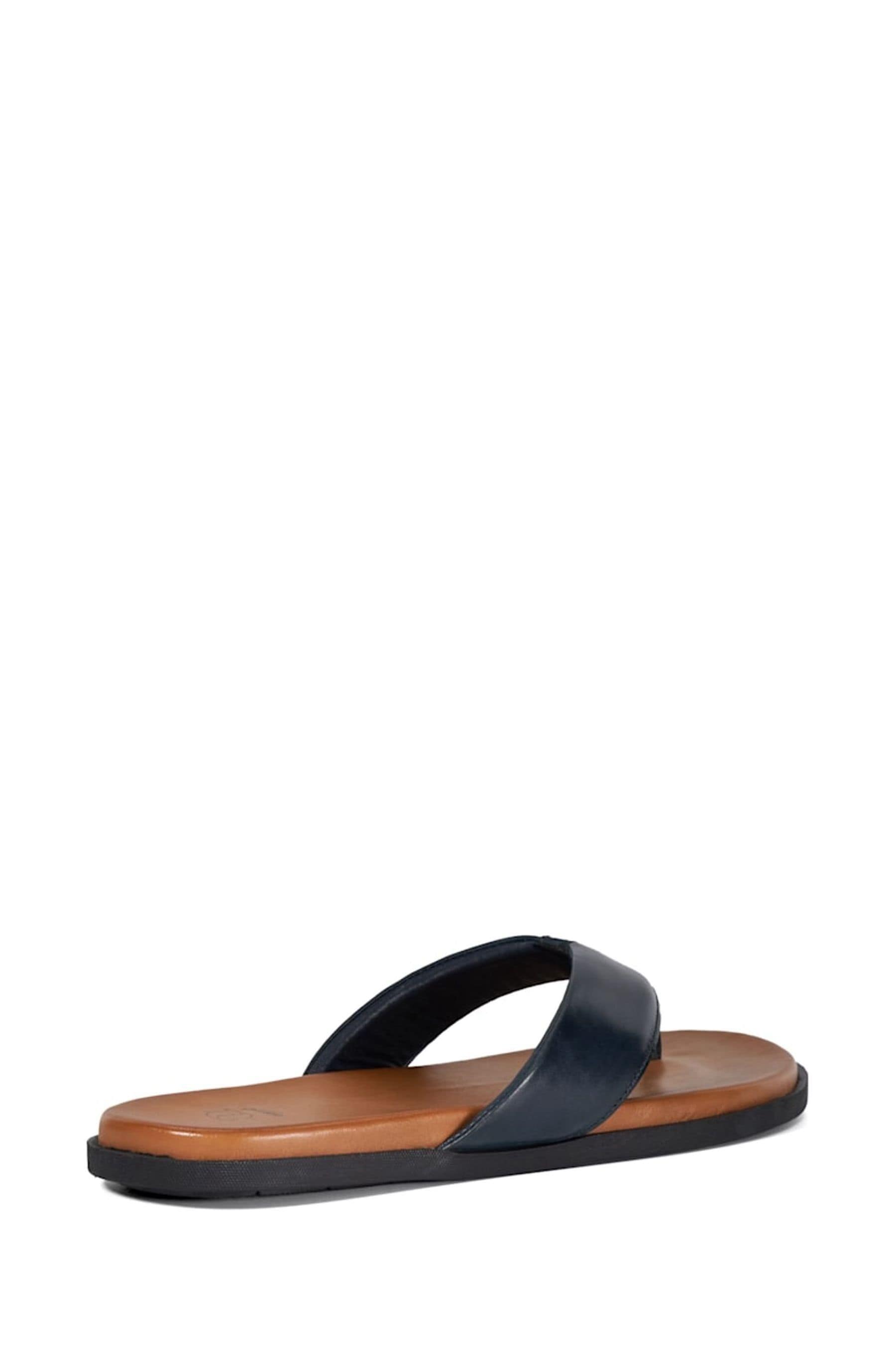 Dune London Blue Inspires Toe Post Leather Sandals
