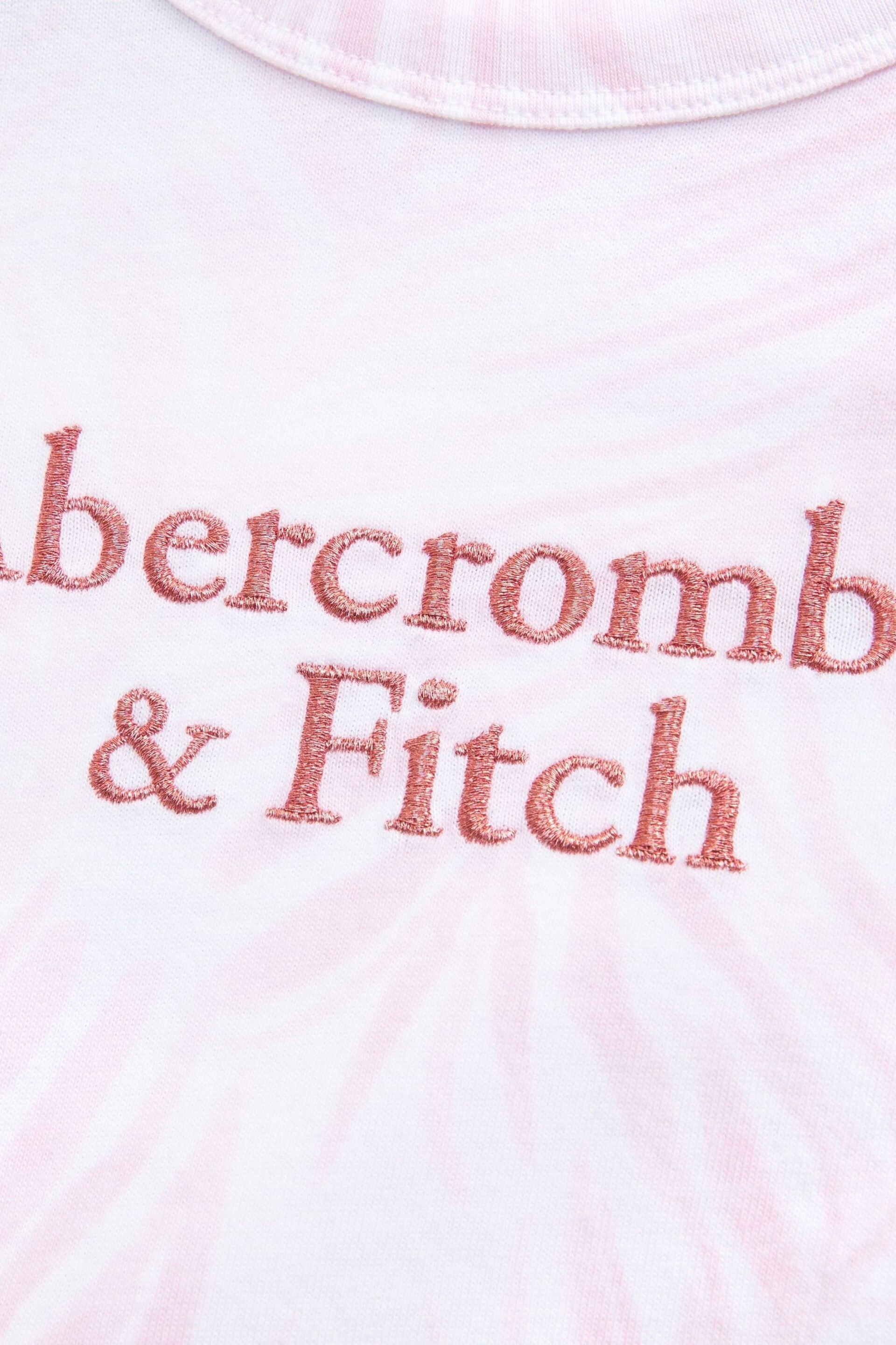 Abercrombie & Fitch Baby Pink Palm Tree Print Cropped Short  Sleeve T-Shirt - Image 2 of 2