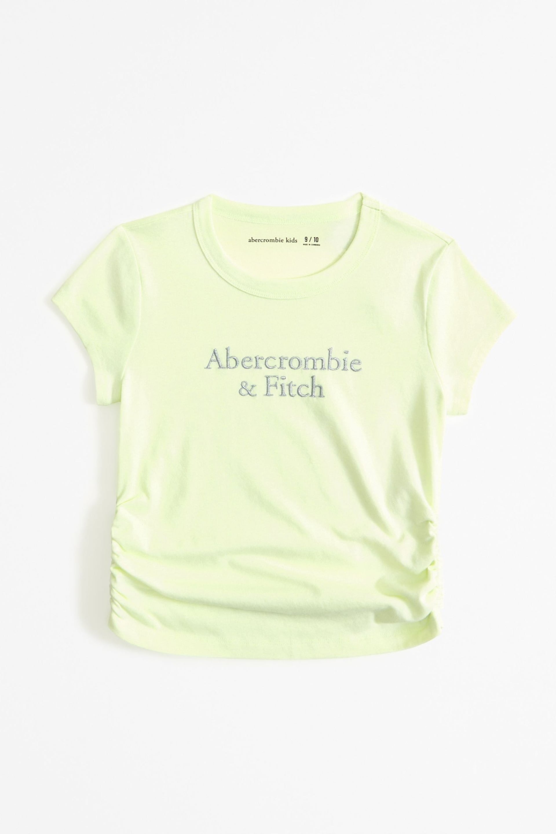 Abercrombie & Fitch Baby Yellow Cropped Short  Sleeve T-Shirt - Image 1 of 2