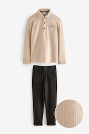 Baker by Ted Baker Stone Textured Polo Shirt and Trousers Set - Image 7 of 17