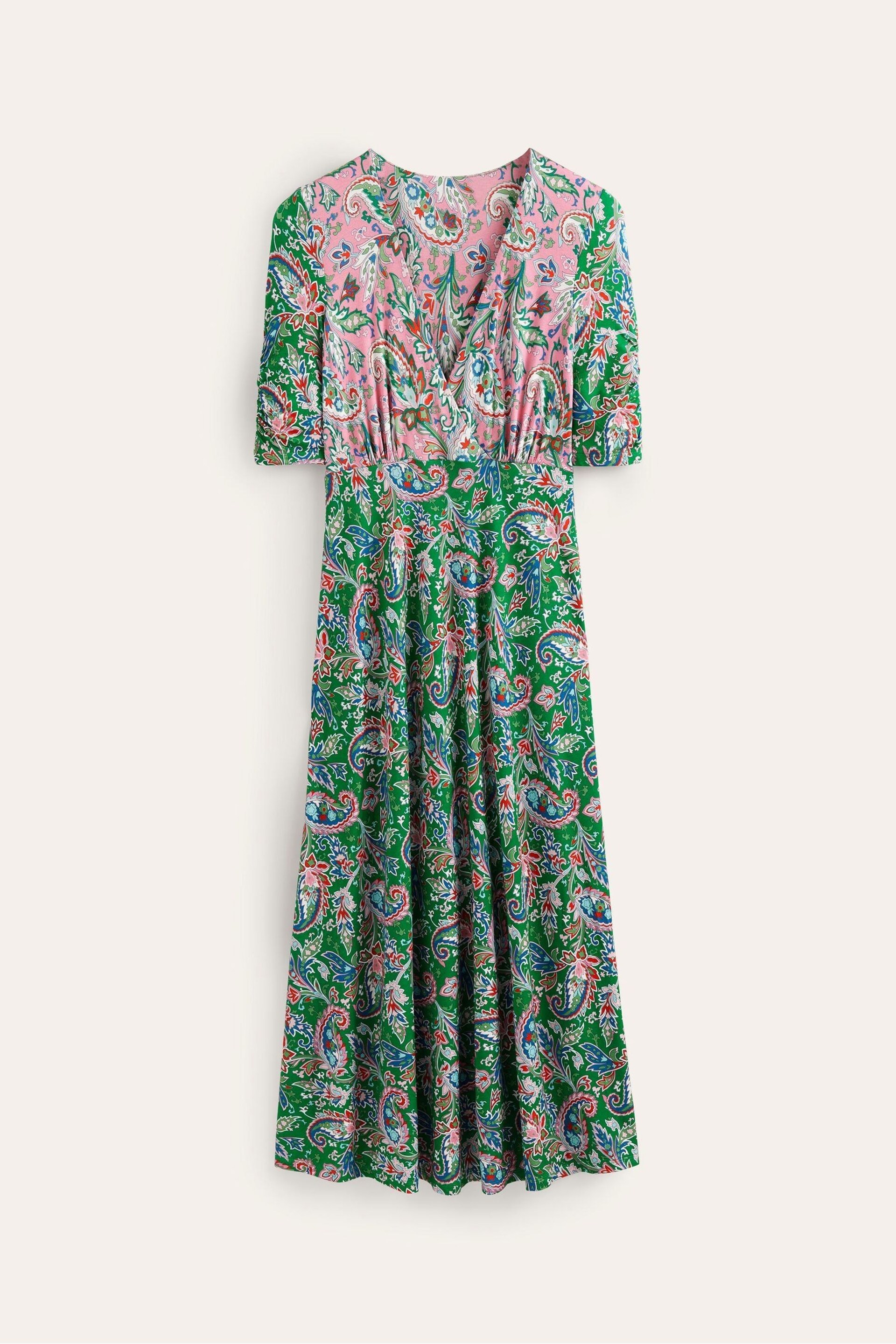 Boden Pink Petite Rebecca Jersey Midi Tea Dress - Image 5 of 5