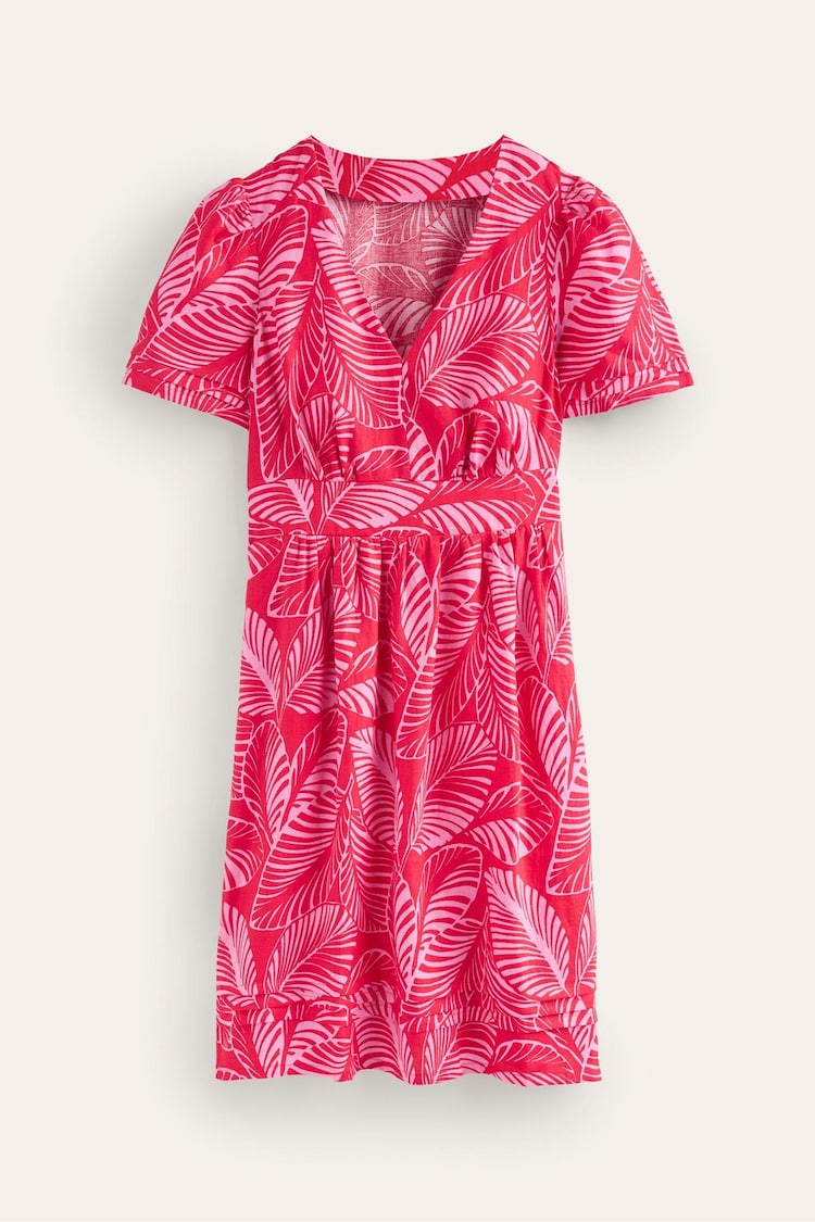 Boden Red Petite Eve 100% Linen Short Dress - Image 5 of 5