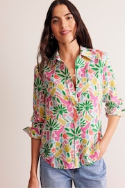 Boden Green Petite Sienna Tropical Linen Shirt - Image 1 of 5