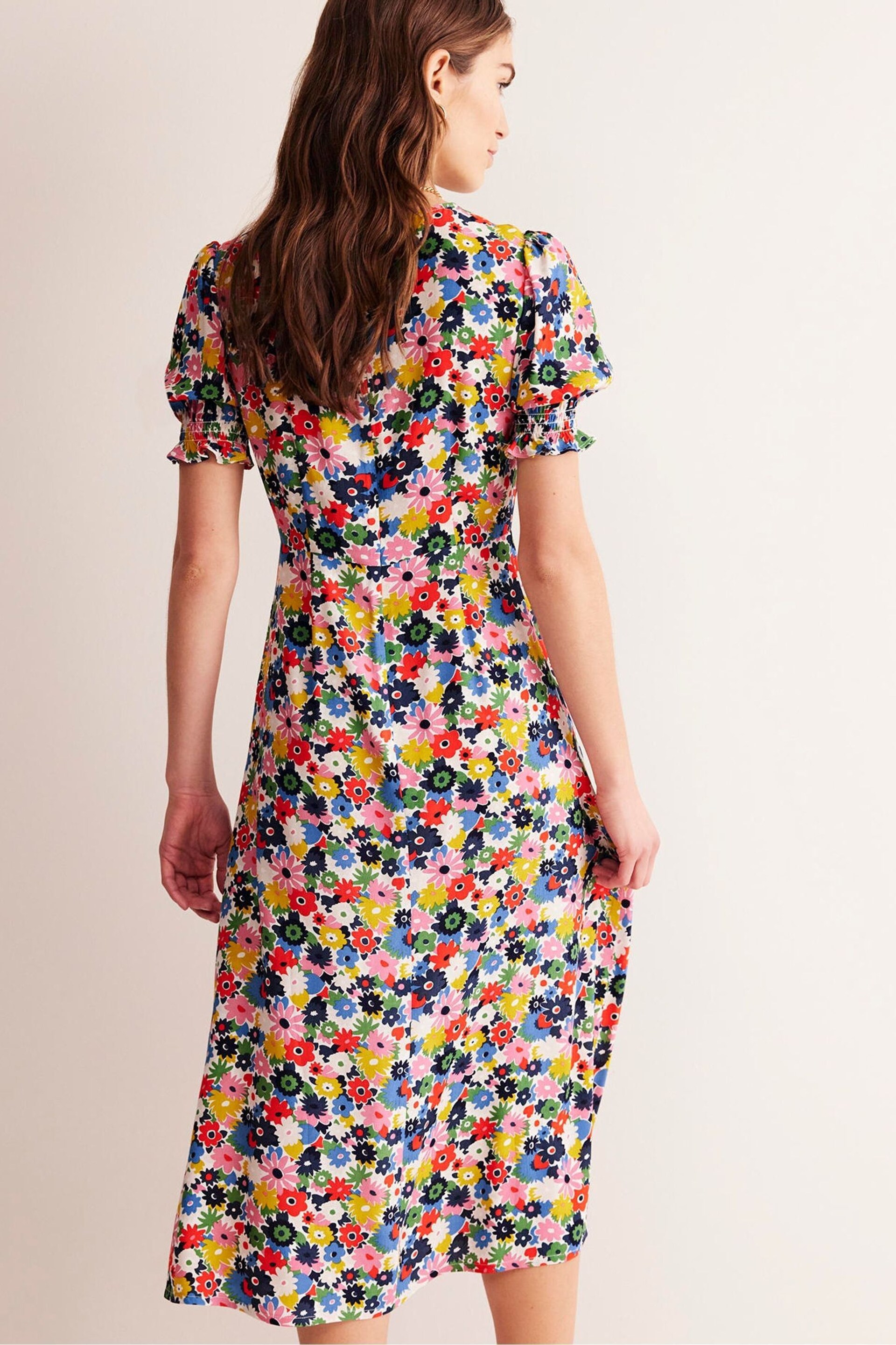 Boden Blue Petite Corinne Midi Tea Dress - Image 3 of 4