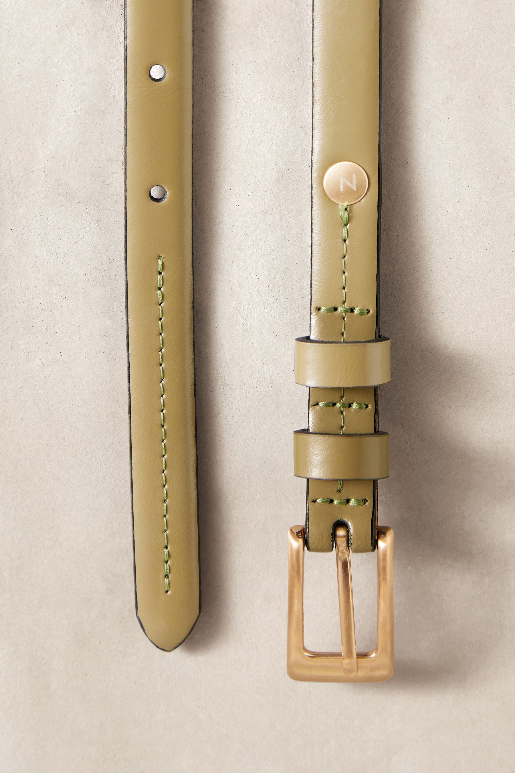 Green skinny belt online