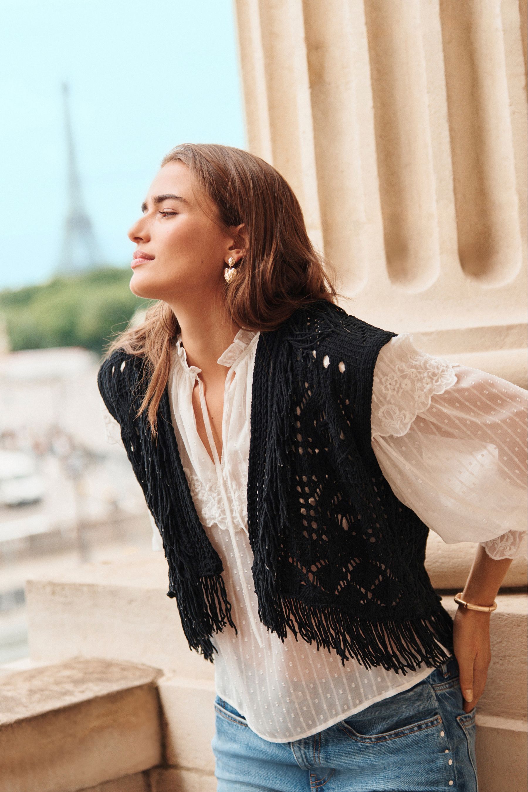 Women's fringed waistcoats online