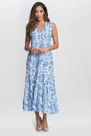 Gina Bacconi Blue Lolita Sleeveless Summer Dress - Image 1 of 5