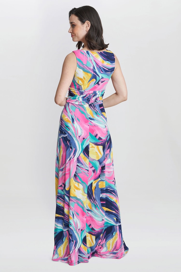 Gina Bacconi Pink Camille Jersey Maxi Dress - Image 2 of 5