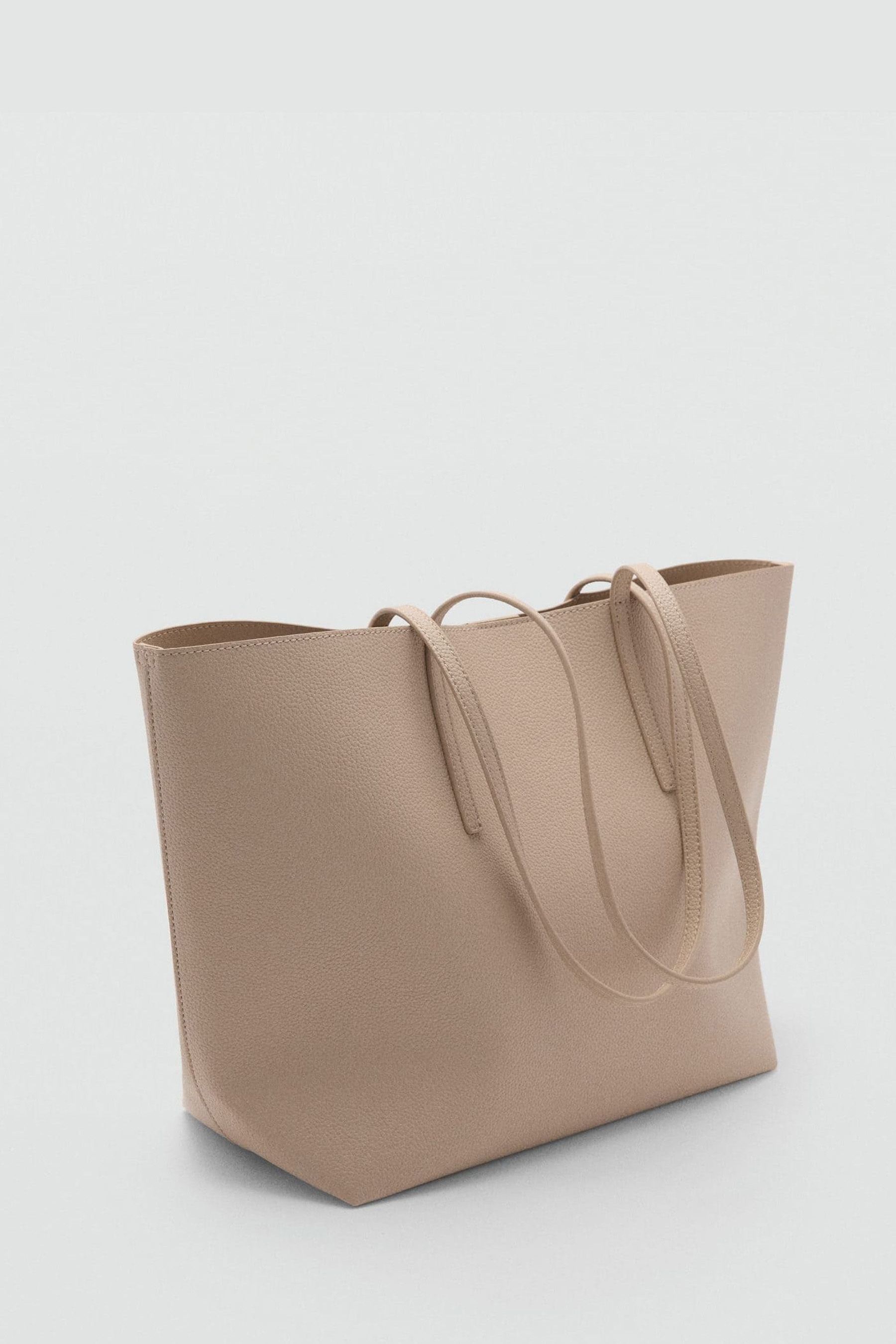 Buy Mango Brown Pebbled Effect Shopper Bag from the Next UK online shop