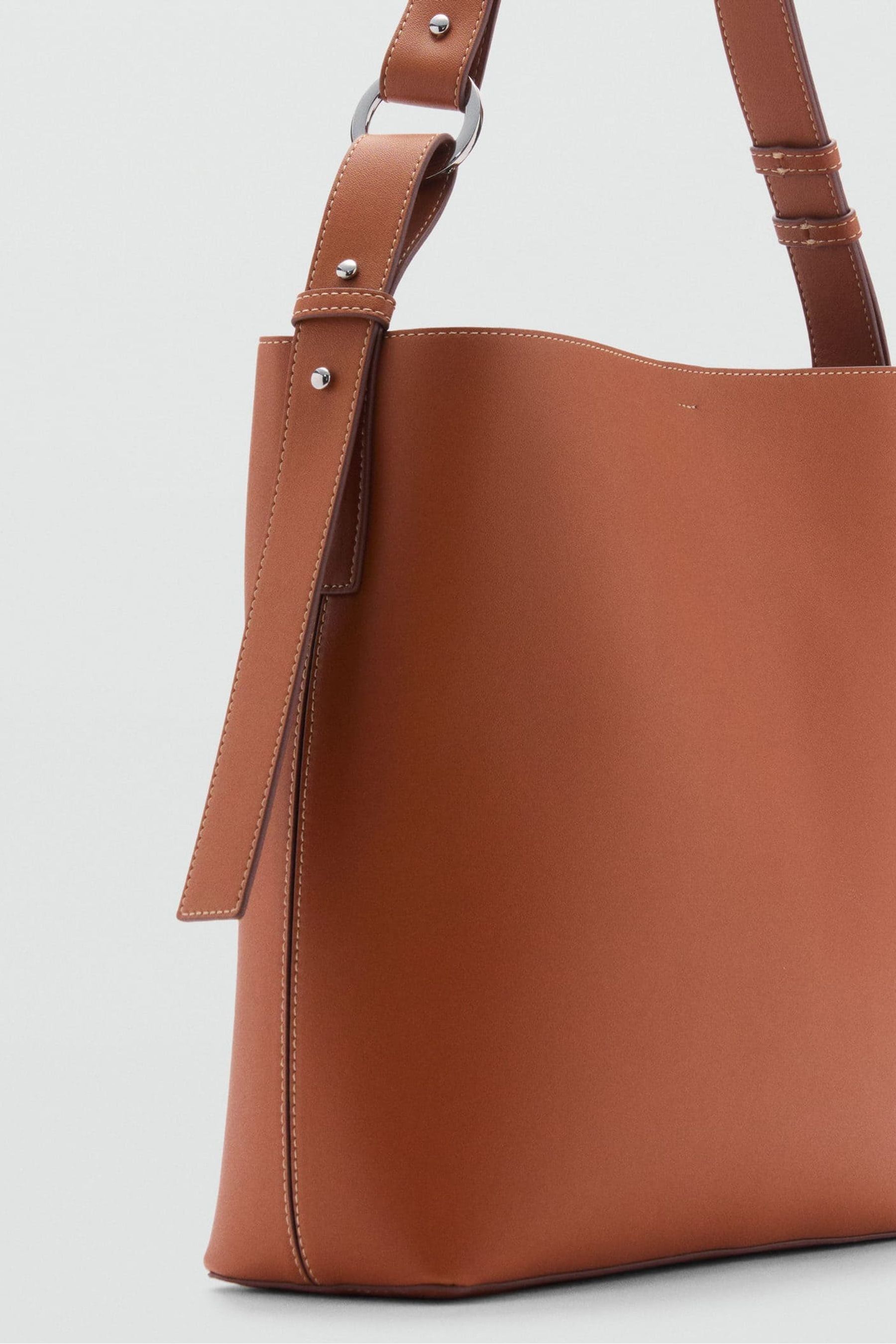 Buy Mango Brown Short Handle Shopper Bag from the Next UK online shop