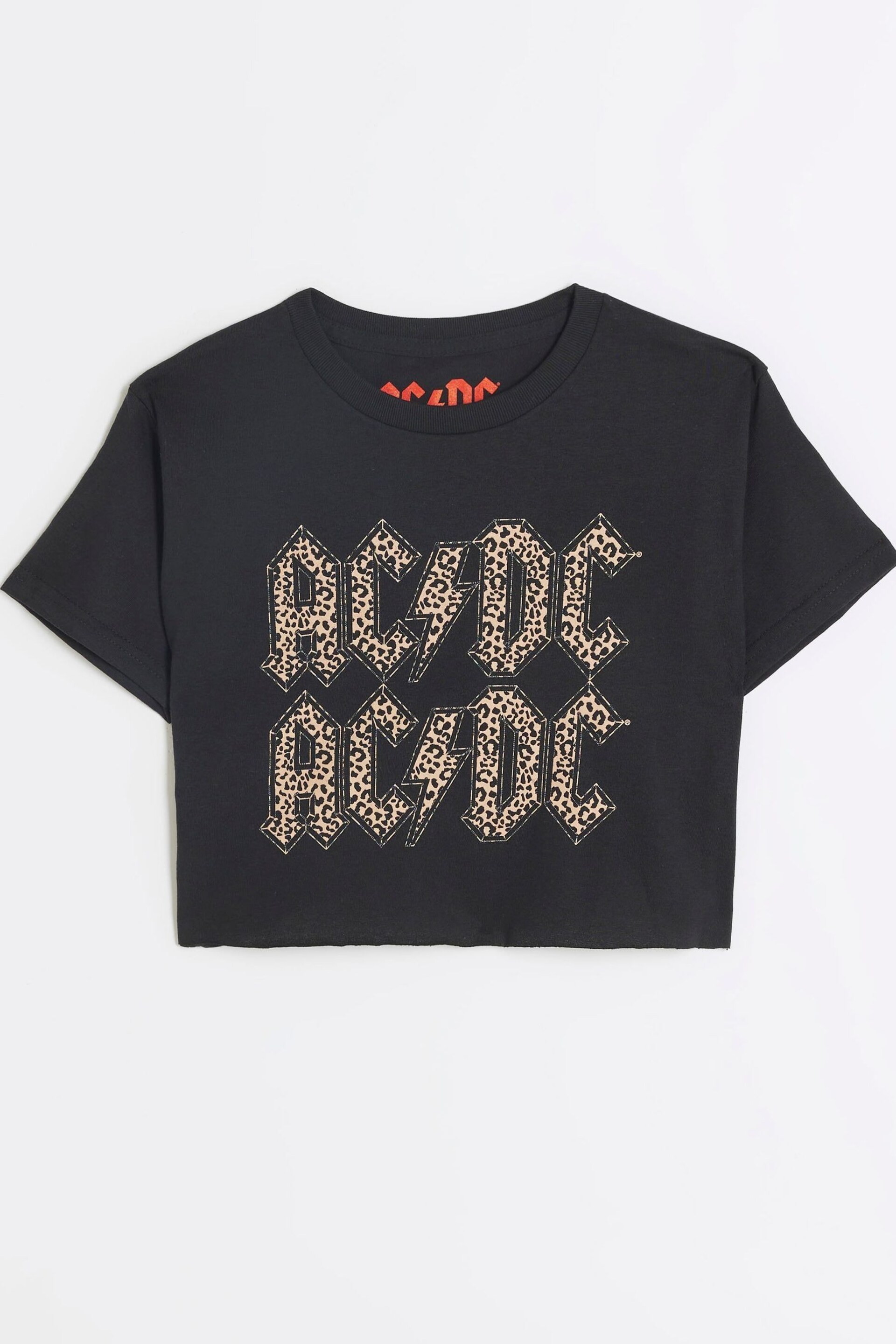 River Island Black ACDC License Band T-Shirt - Image 1 of 3