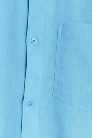 River Island Blue Long Sleeve Linen Shirt - Image 4 of 4