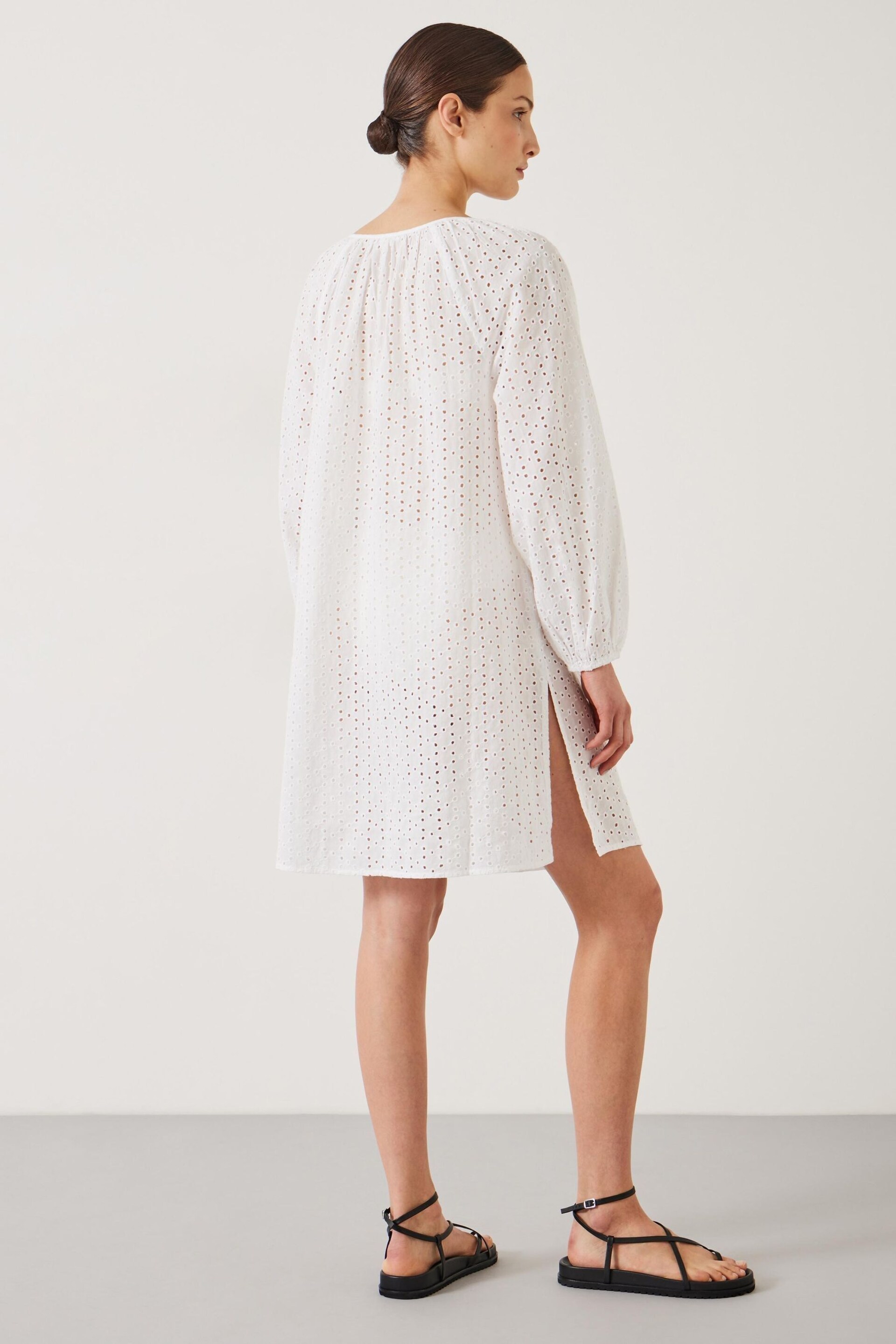 Hush White Katy Broderie Mini Dress - Image 2 of 5