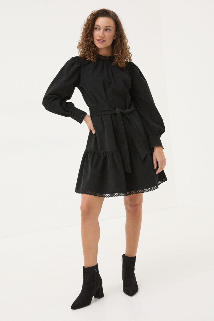 FatFace Black Adley Cord 100% Cotton Dress - Image 2 of 6