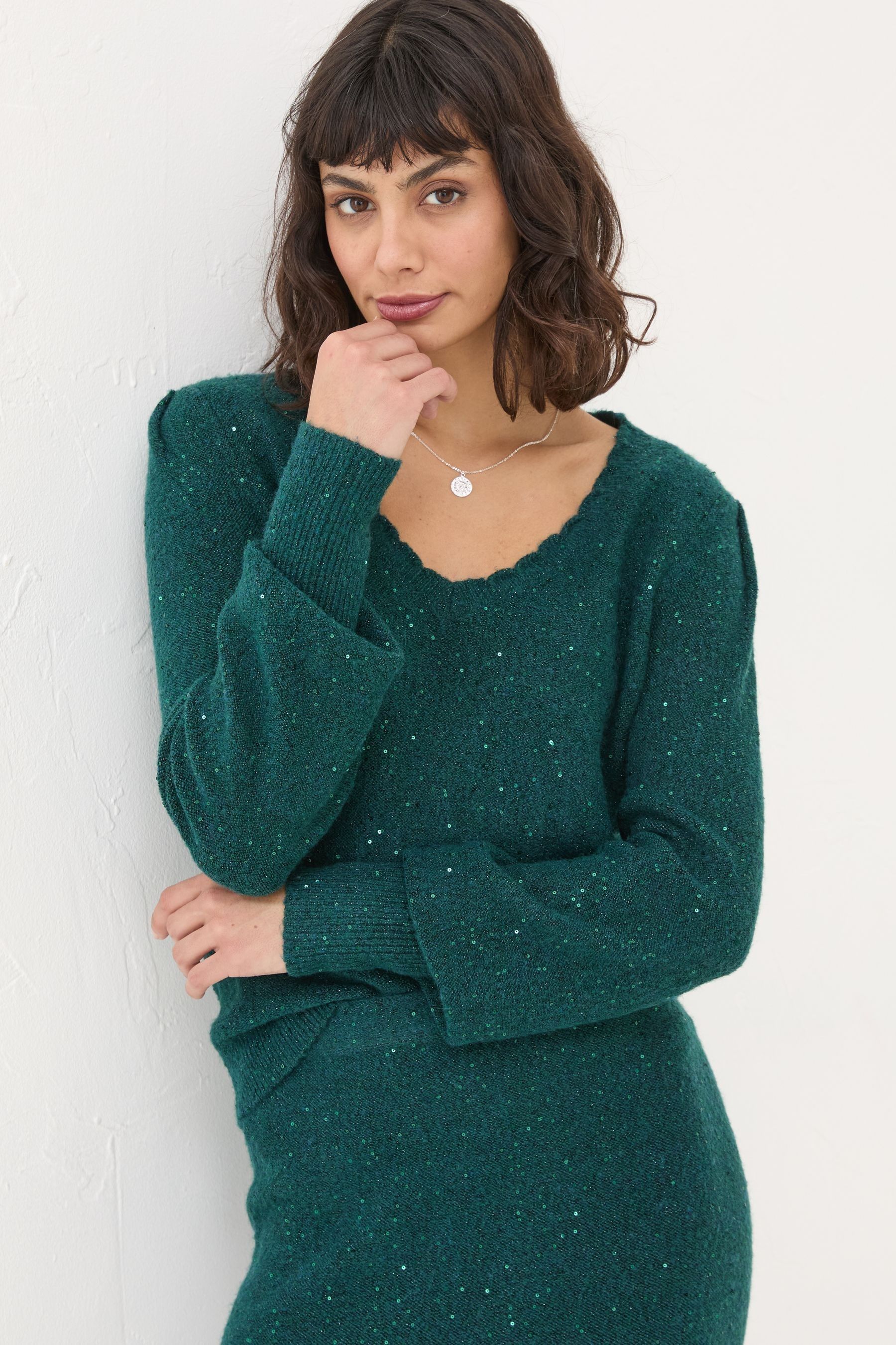 Buy FatFace Teal Green Jasmine Jumper from the Next UK online shop