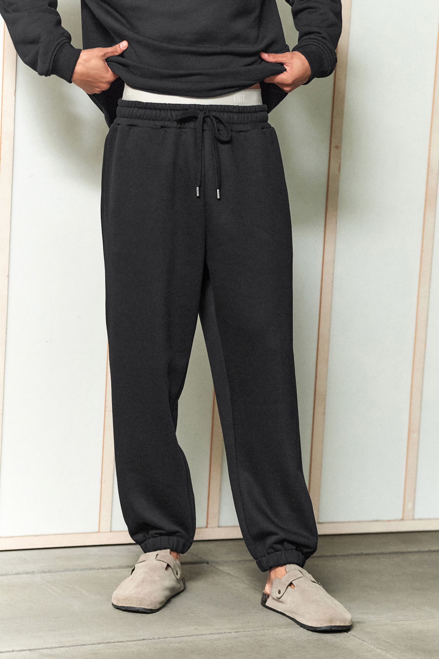 Black Cuffed EDIT Joggers
