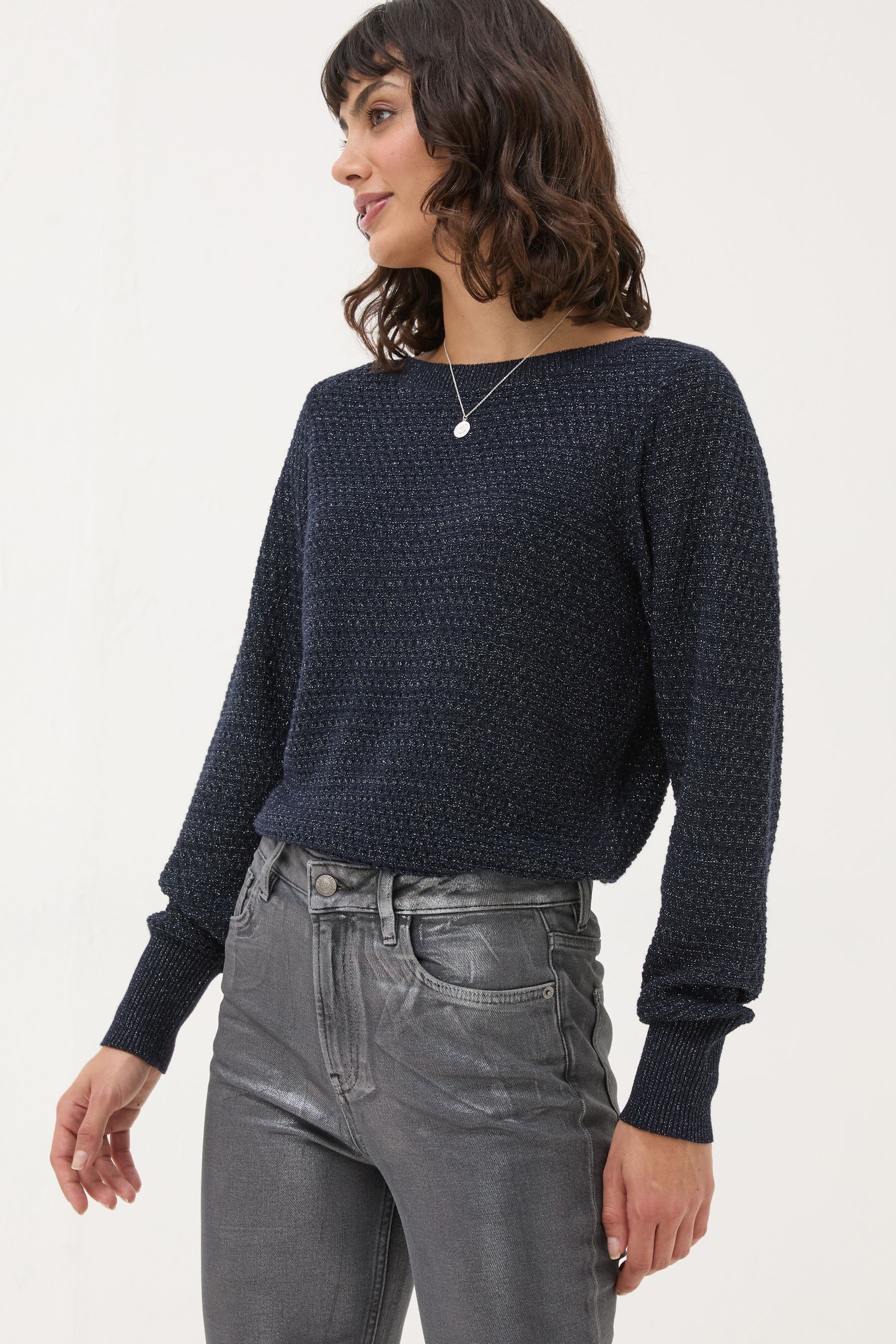 Buy FatFace Dark Navy Lara Sparkle Jumper from the Next UK online shop