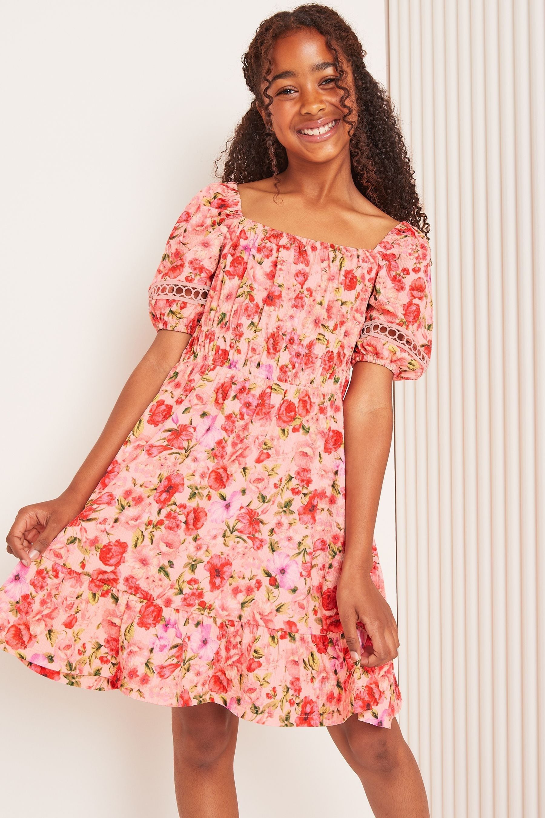 Lipsy pink floral dress hotsell