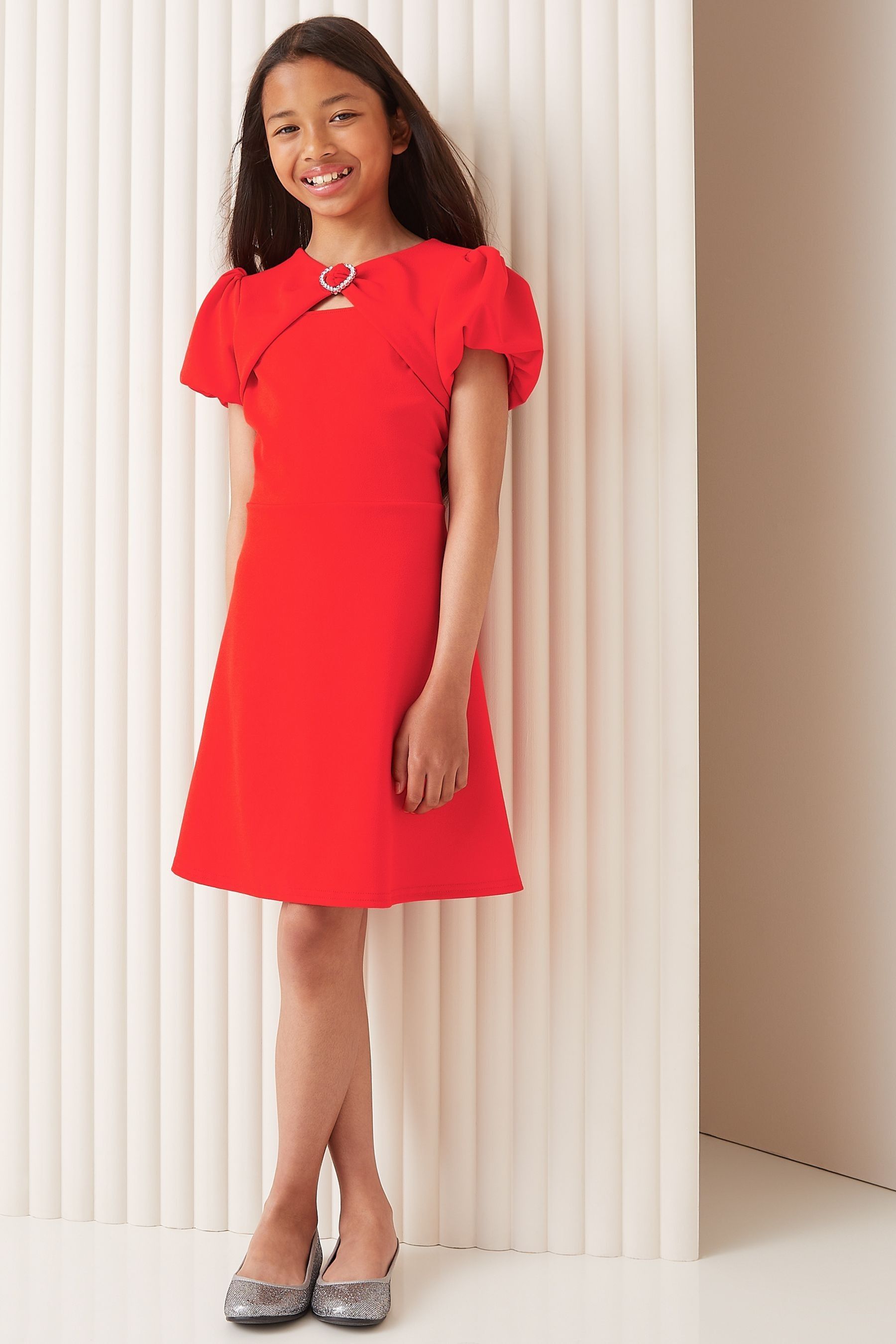 Heart puff sleeve dress shop
