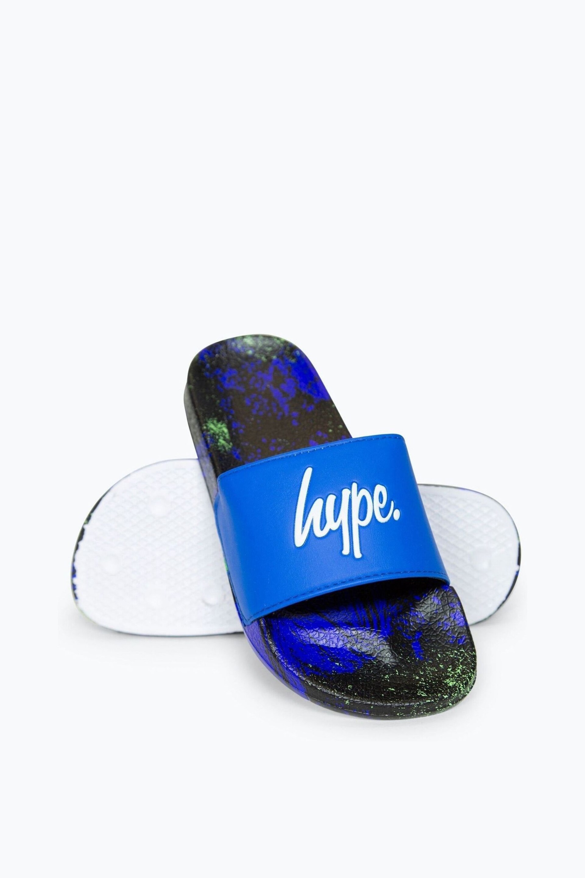 Hype. Boys Multi Blue Brush Stroke Script Sliders - Image 3 of 4