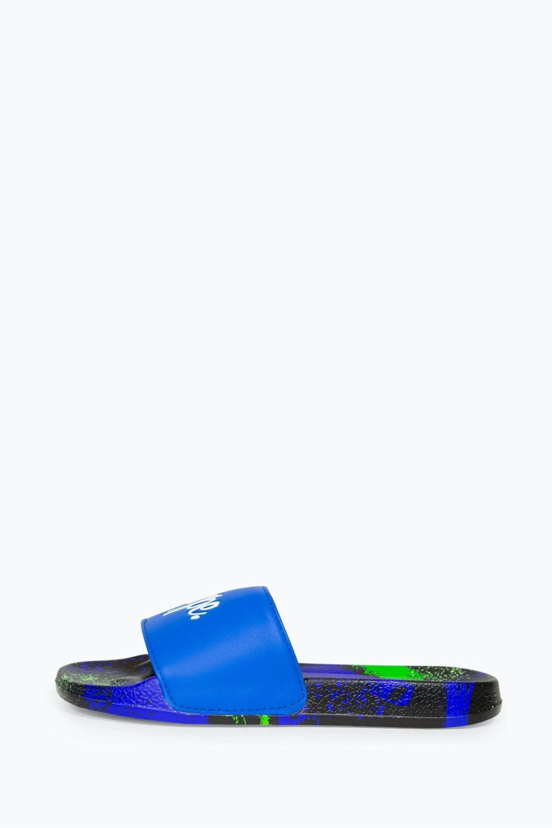 Hype. Boys Multi Blue Brush Stroke Script Sliders - Image 4 of 4