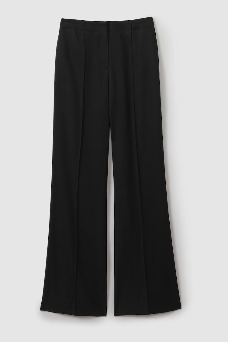 Reiss Black Tansey Fluid Wide Leg Trousers - Image 2 of 6