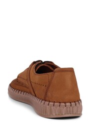 Pavers Lace-Up Leather Brown Shoes - Image 3 of 6