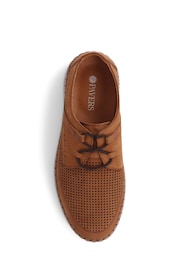 Pavers Lace-Up Leather Brown Shoes - Image 5 of 6