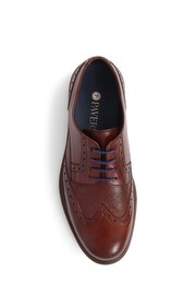 Pavers Brogues Detailed Leather Lace-Up Brown Shoes - Image 4 of 5