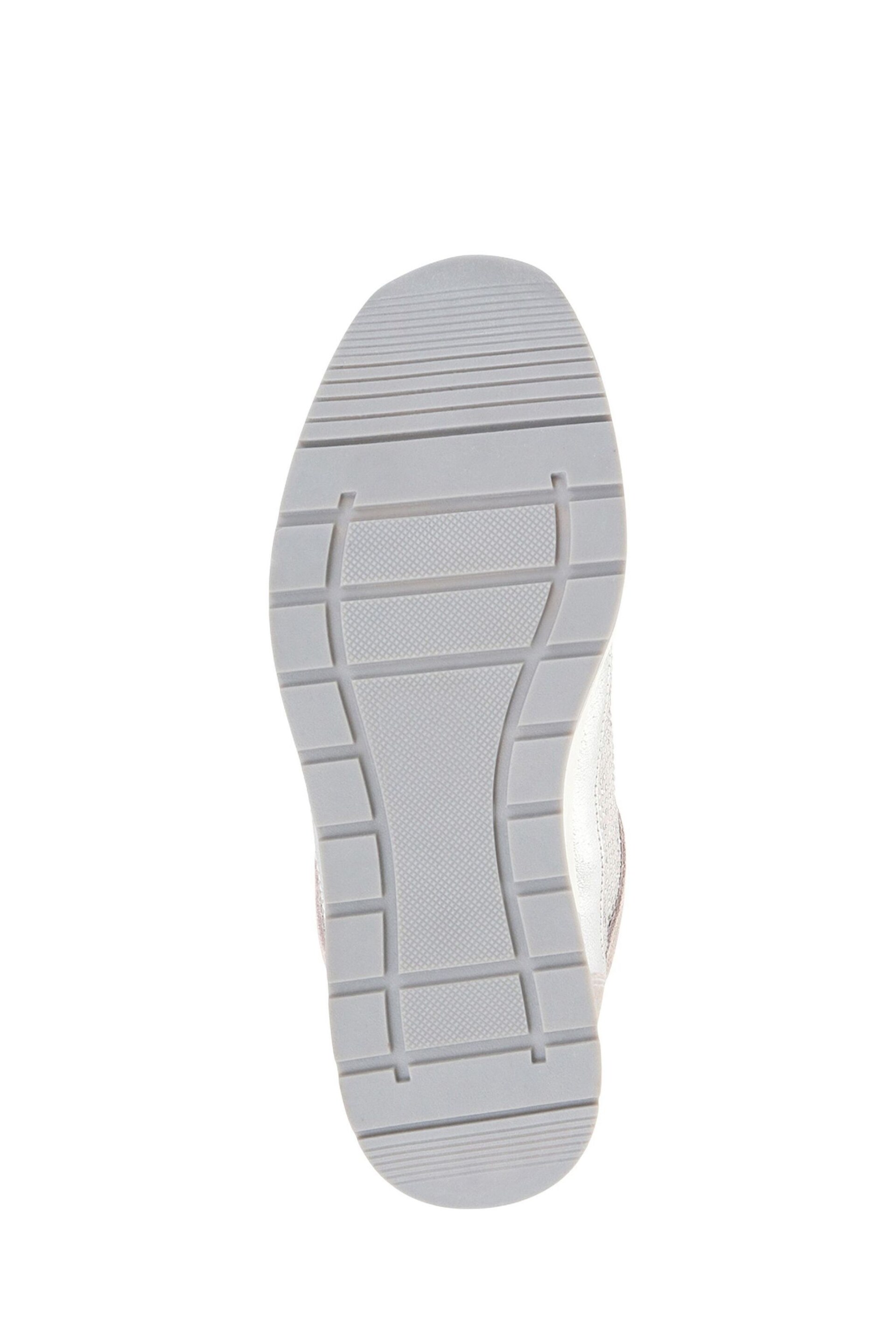 Pavers Silver Lace-Up Leather Trainers - Image 5 of 5