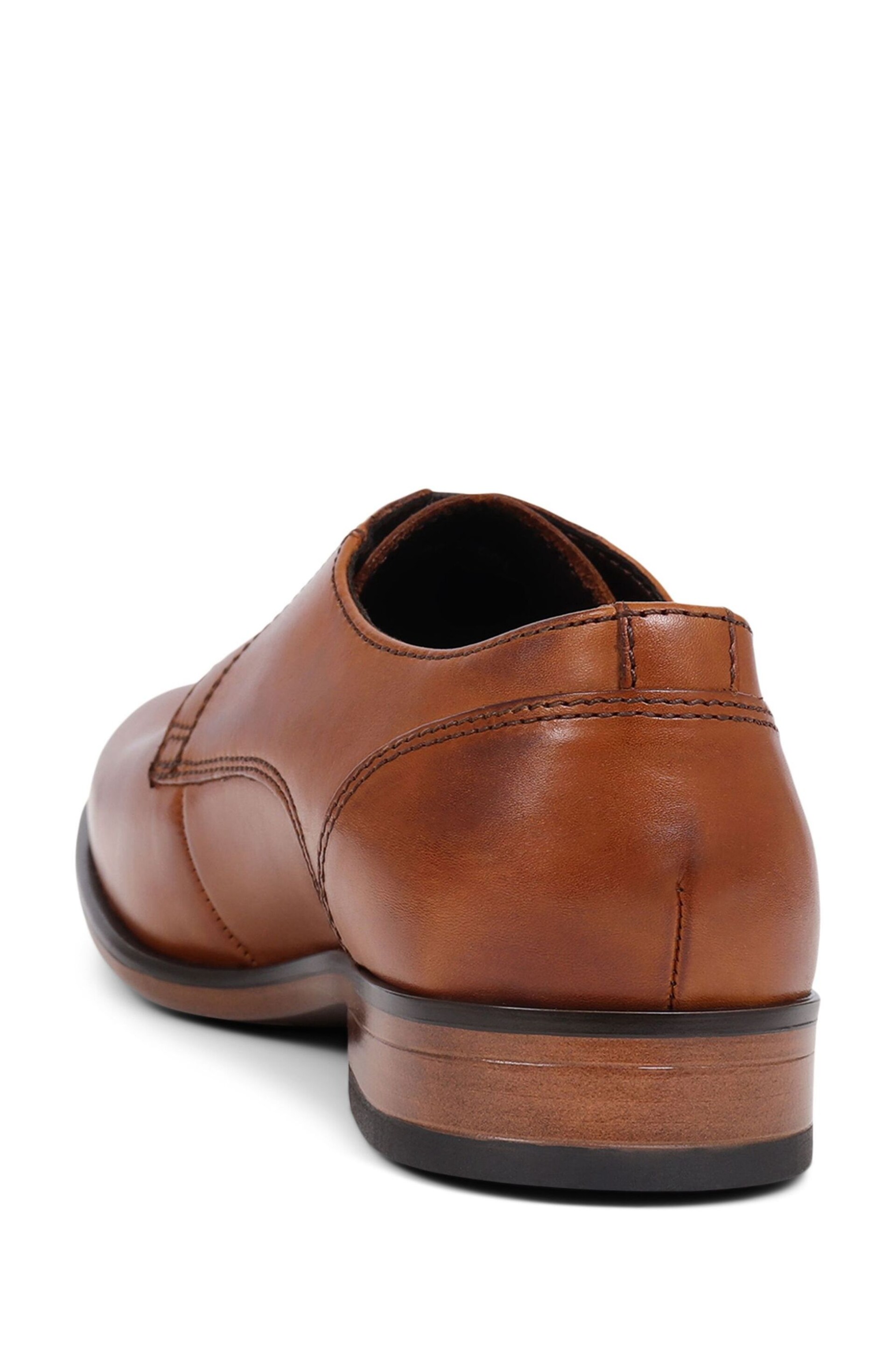 Pavers Leather Lace-Up Brown Shoes - Image 3 of 5