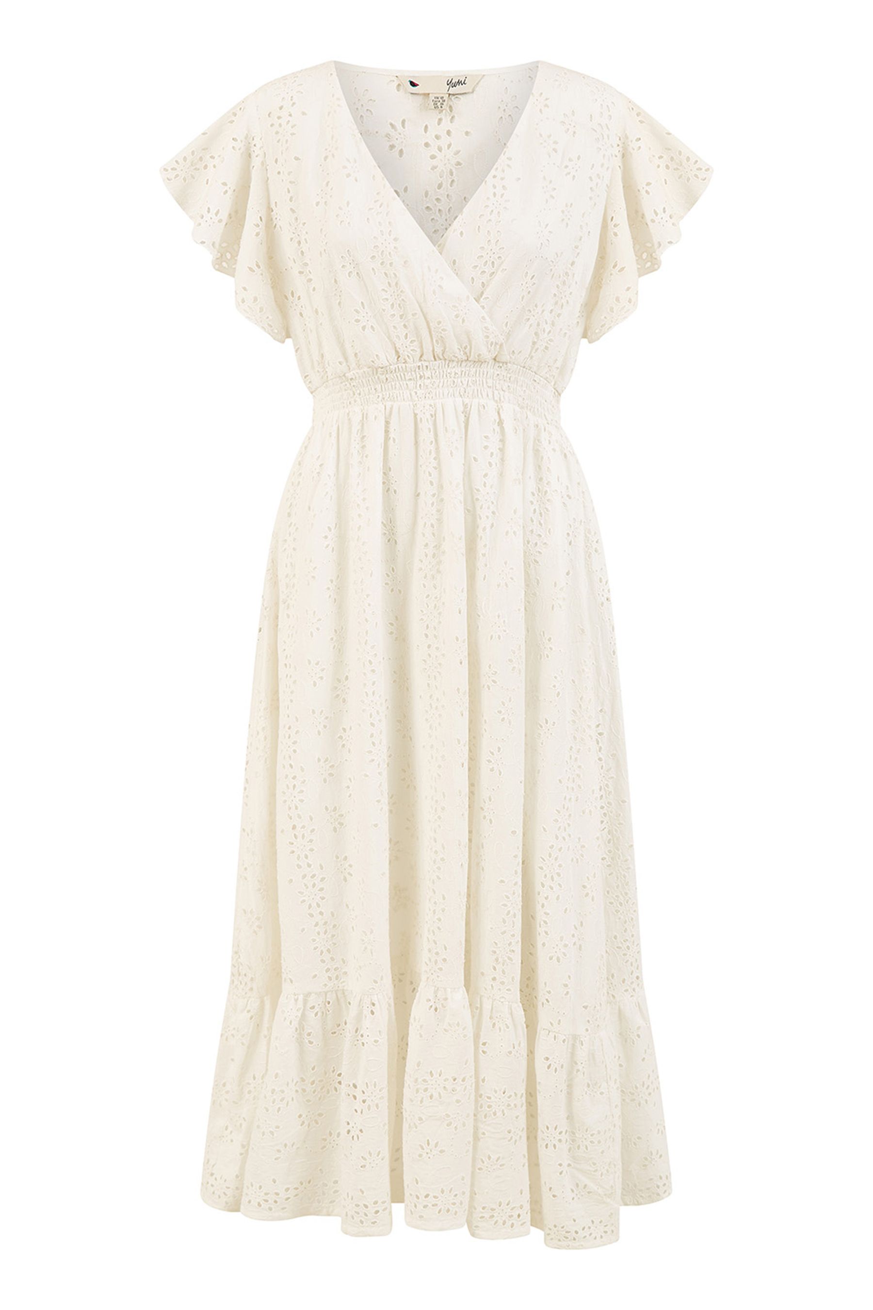 Broderie wrap dress shop