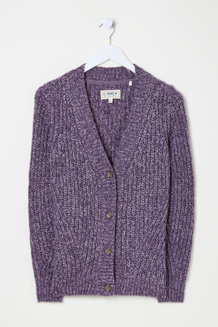 FatFace Purple Alicia Cardigan - Image 6 of 6