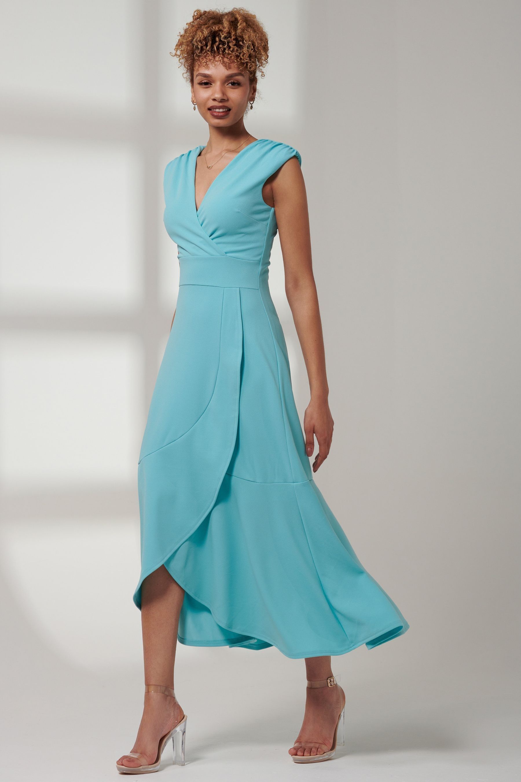 Frill hem maxi dress top
