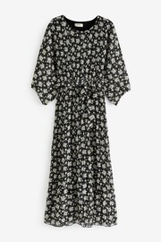 Jolie Moi Black Pleated Waist Tie Chiffon Maxi Dress - Image 7 of 7