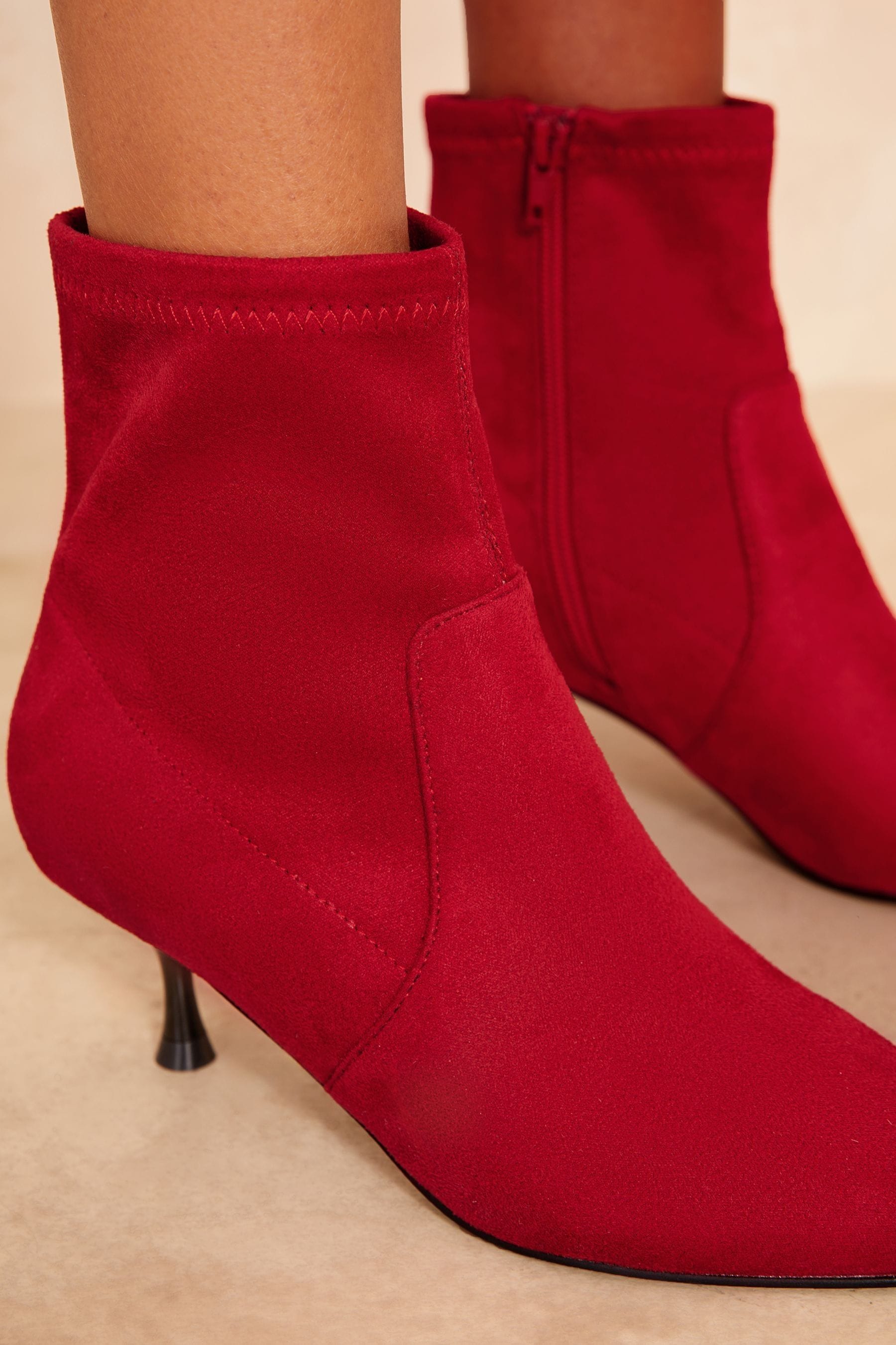 Red sock heels 2025