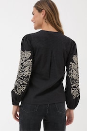 FatFace Black Lara Detail Blouse - Image 2 of 6