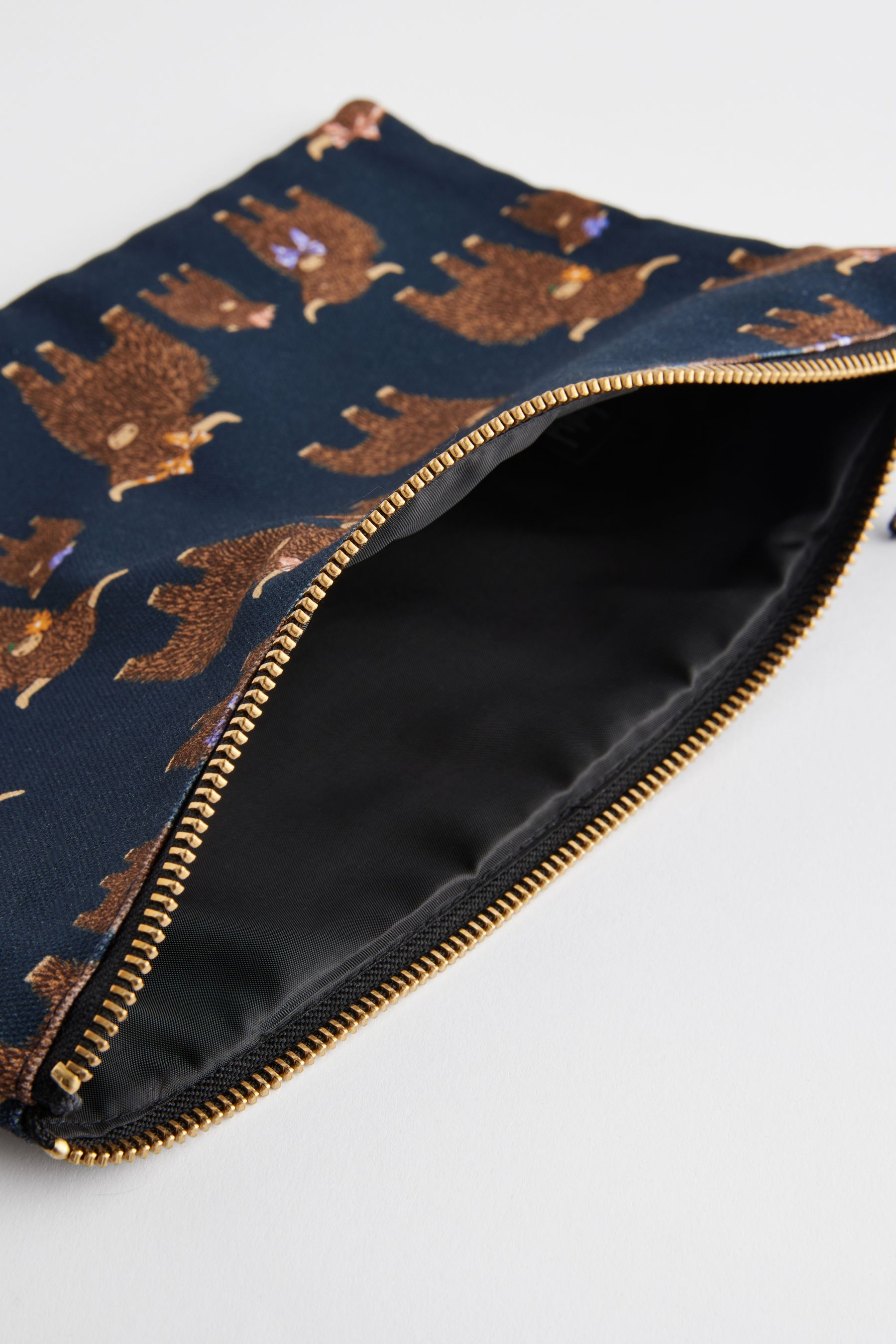 Buy Navy Cotton Canvas Zip 100 Cotton Pouch from Next Canada