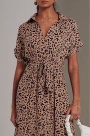 Jolie Moi Animal Drop Shoulder Shirt Maxi Dress - Image 3 of 6